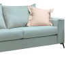 Verona pakoworld 3-seater sofa mint fabric with cream cushions 225x93x100cm
