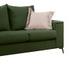 Verona pakoworld 2-seater sofa dark green fabric with cream cushions 173x93x100cm