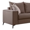 Verona pakoworld 2-seater sofa mocha fabric with cream cushions 173x93x100cm