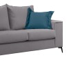 Verona pakoworld 2 pieces sofa set light grey fabric with blue-colored cushions