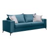 Verona pakoworld 2 pieces sofa set blue fabric with light grey-colored cushions