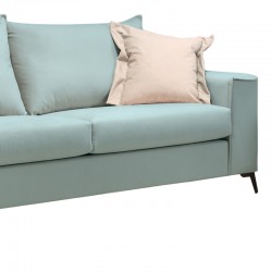 Verona pakoworld 2 pieces sofa set mint fabric with cream colored cushions