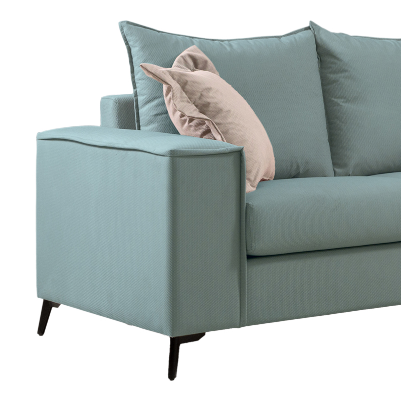 Verona pakoworld 2 pieces sofa set mint fabric with cream colored cushions
