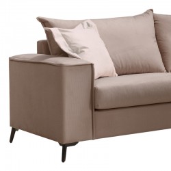 Verona pakoworld 2 pieces sofa set mocha fabric with cream colored cushions