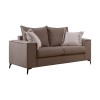 Verona pakoworld 2 pieces sofa set mocha fabric with cream colored cushions