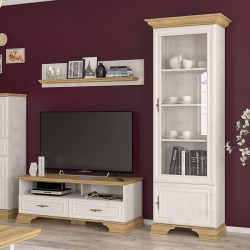 Showcase Jaden pakoworld golden oak-white antique 70.5x43x197.5cm Showcase Jaden pakoworld golden oak-white antique 70.5x43x197.5cm