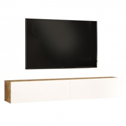 Dello pakoworld wall TV unit white-sonoma color 180x31.6x29.6cm Dello pakoworld wall TV unit white-sonoma color 180x31.6x29.6cm
