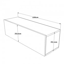 Έπιπλο τηλεόρασης επιτοίχιο Serit pakoworld sonoma 100x31.6x29.6εκ