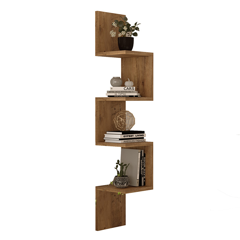 Wall shelf Belinda pakoworld in sonoma color 22x22x117.2cm