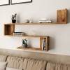 Wall shelf Belinda pakoworld in oak color 120x14.5x71.4cm