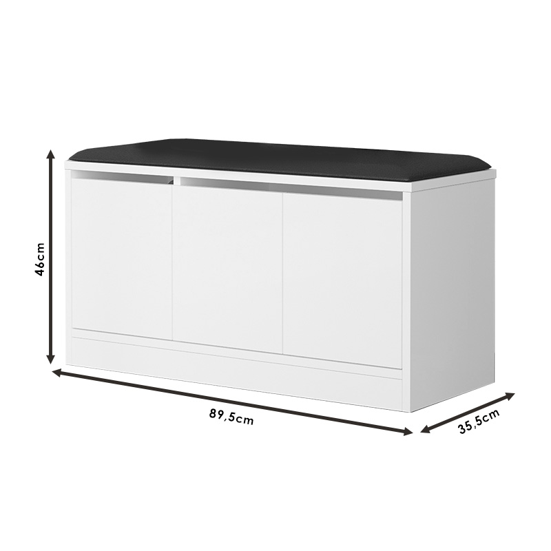 Entrance furniture Firefly pakoworld white 89.5x35.5x46cm Entrance furniture Firefly pakoworld white 89.5x35.5x46cm