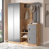 Entrance unit Doorse pakoworld melamine dark grey-oak 147.5x35x180cm