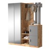 Entrance unit Doorse pakoworld melamine dark grey-oak 147.5x35x180cm