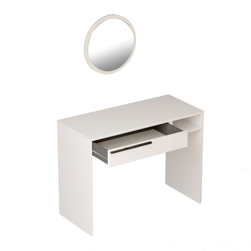 Dressing table with mirror Dorjie pakoworld melamine white-dark grey 100x44.5x75cm Dressing table with mirror Dorjie pakoworld melamine white-dark grey 100x44.5x75cm