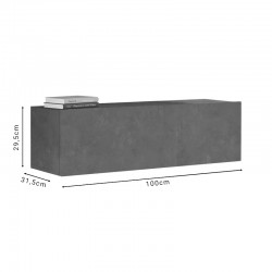 Tv unit Serit pakoworld antique dark grey melamine 100x31.5x29.6cm Tv unit Serit pakoworld antique dark grey melamine 100x31.5x29.6cm