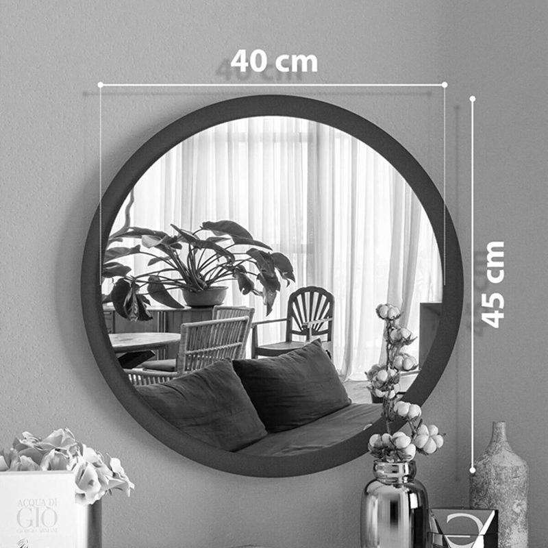 Mirror Reflex pakoworld melamine in anthracite shade 49x5x49cm Mirror Reflex pakoworld melamine in anthracite shade 49x5x49cm