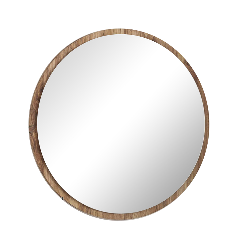 Mirror Rodro pakoworld melamine in walnut shade 62x6x62cm Mirror Rodro pakoworld melamine in walnut shade 62x6x62cm