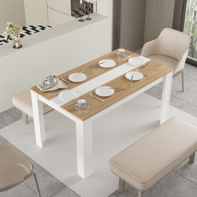 Sepen pakoworld table in natural-white shade 140x80x74cm Sepen pakoworld table in natural-white shade 140x80x74cm