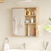 Ντουλάπι μπάνιου Bagno με καθρέπτη pakoworld oak 60x14.5x63.6εκ