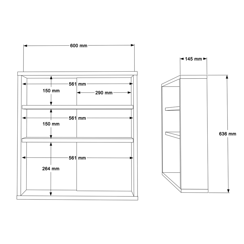 Bagno bathroom cabinet with mirror pakoworld in white shade 60x14.5x63.6cm Bagno bathroom cabinet with mirror pakoworld in white shade 60x14.5x63.6cm