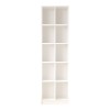 Oteca 10-seat bookcase pakoworld in white shade 51.1x25.4x180cm