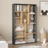Bookcase Boteca 10-seater pakoworld in oak-anthracite shade 75x22x123.6cm