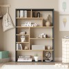 Bookcase Decora pakoworld in natural-anthracite shade 90x22x123.6cm