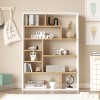 Bookcase Decora pakoworld in oak-whiteshade 90x22x123.6cm