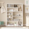 Bookcase Decora pakoworld in white shade 90x22x123.6cm
