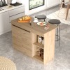 Kogile pakoworld kitchen table-counter in natural shade 120x60x88.2cm