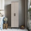 Cambi pakoworld column cabinet in brown-anthracite shade 50x35.5x183.6cm