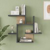 Nogara pakoworld wall shelf in natural-anthracite shade 62.6x14.5x66.2cm
