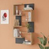Pomar pakoworld wall shelf in natural-anthracite shade 47.2x14.5x92.5cm