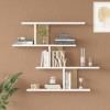 Zaka pakoworld wall shelf in natural-white shade 98.7x14.5x78cm