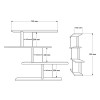 Zaka pakoworld wall shelf in natural-white shade 98.7x14.5x78cm