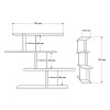Zaka pakoworld wall shelf in white shade 98.7x14.5x78cm