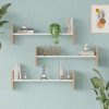 Wall shelf Mento pakoworld white with oak color 75.6x14.5x23.6cm