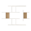 Wall shelf Ledia pakoworld white with oak color 110.6x14.5x78cm