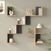 Wall shelf Verso pakoworld oak with anthracite color 99.4x14.5x103cm