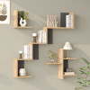 Wall shelf Verso pakoworld oak with anthracite color 99.4x14.5x103cm
