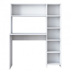 Work desk-shelf unit Janson pakoworld white 113x40x142cm
