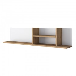 Work desk-shelf unit Goldie pakoworld white-natural 160x50x161.8cm