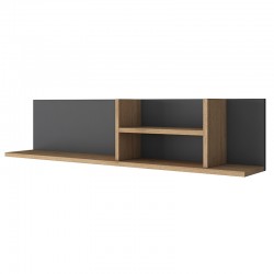 Work desk-shelf unit Goldie pakoworld anthracite-natural 160x50x161.8cm Work desk-shelf unit Goldie pakoworld anthracite-natural 160x50x161.8cm