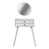 Dressing table with mirror Globy pakoworld white 74x37x86cm