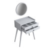 Dressing table with mirror Globy pakoworld white 74x37x86cm