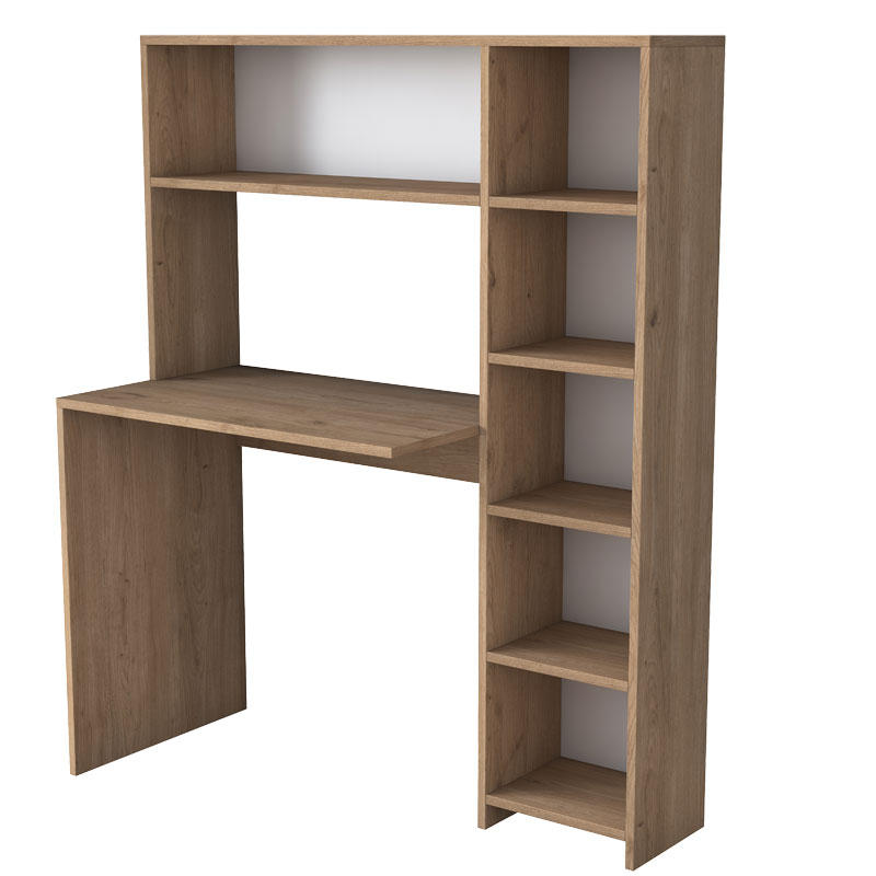 Work desk-bookcase Bookie pakoworld sonoma 113x40x142cm