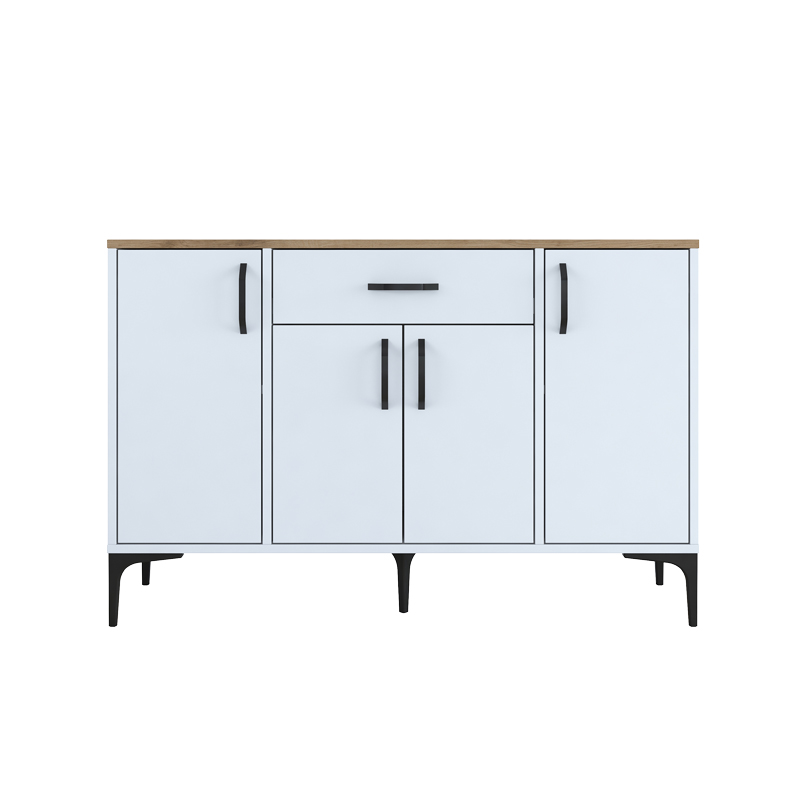Buffet Ubron pakoworld white-walnut melamine 120x40x78.6cm Buffet Ubron pakoworld white-walnut melamine 120x40x78.6cm