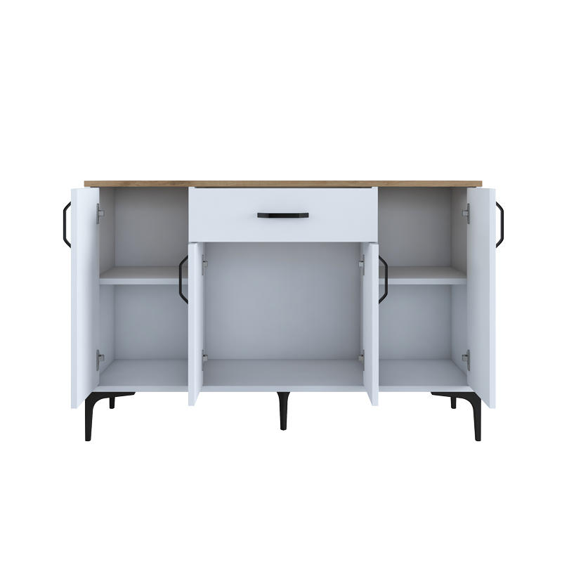 Buffet Ubron pakoworld white-walnut melamine 120x40x78.6cm Buffet Ubron pakoworld white-walnut melamine 120x40x78.6cm