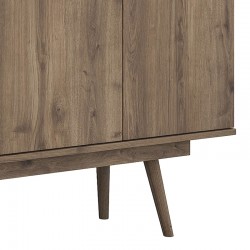Buffet Salonde pakoworld walnut melamine-walnut pp leg 180x40x82.6cm Buffet Salonde pakoworld walnut melamine-walnut pp leg 180x40x82.6cm