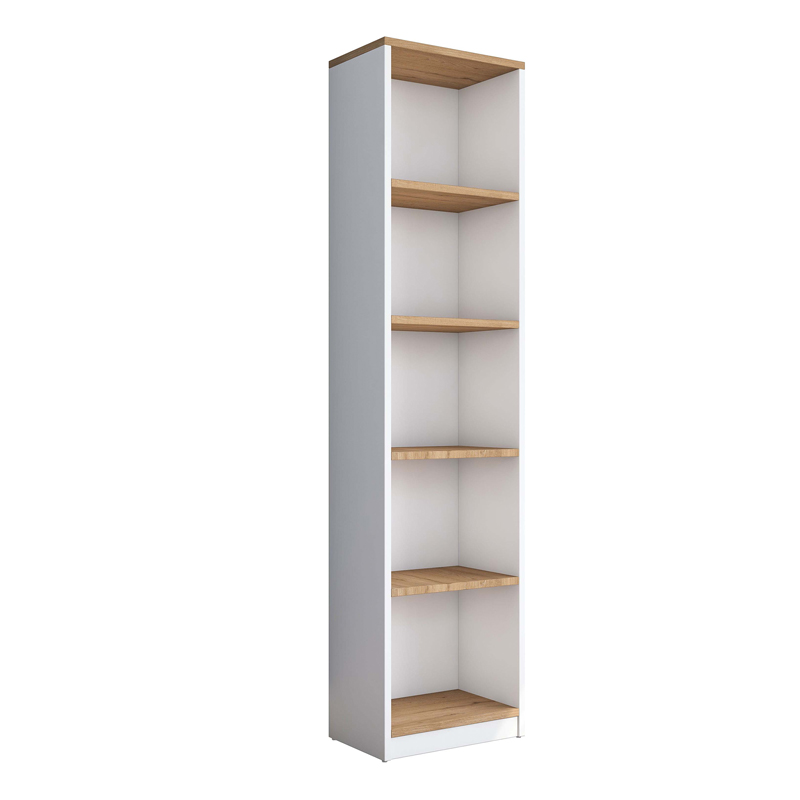 Work desk-library Lotek pakoworld in walnut-white shade 120x45x161.8cm Work desk-library Lotek pakoworld in walnut-white shade 120x45x161.8cm